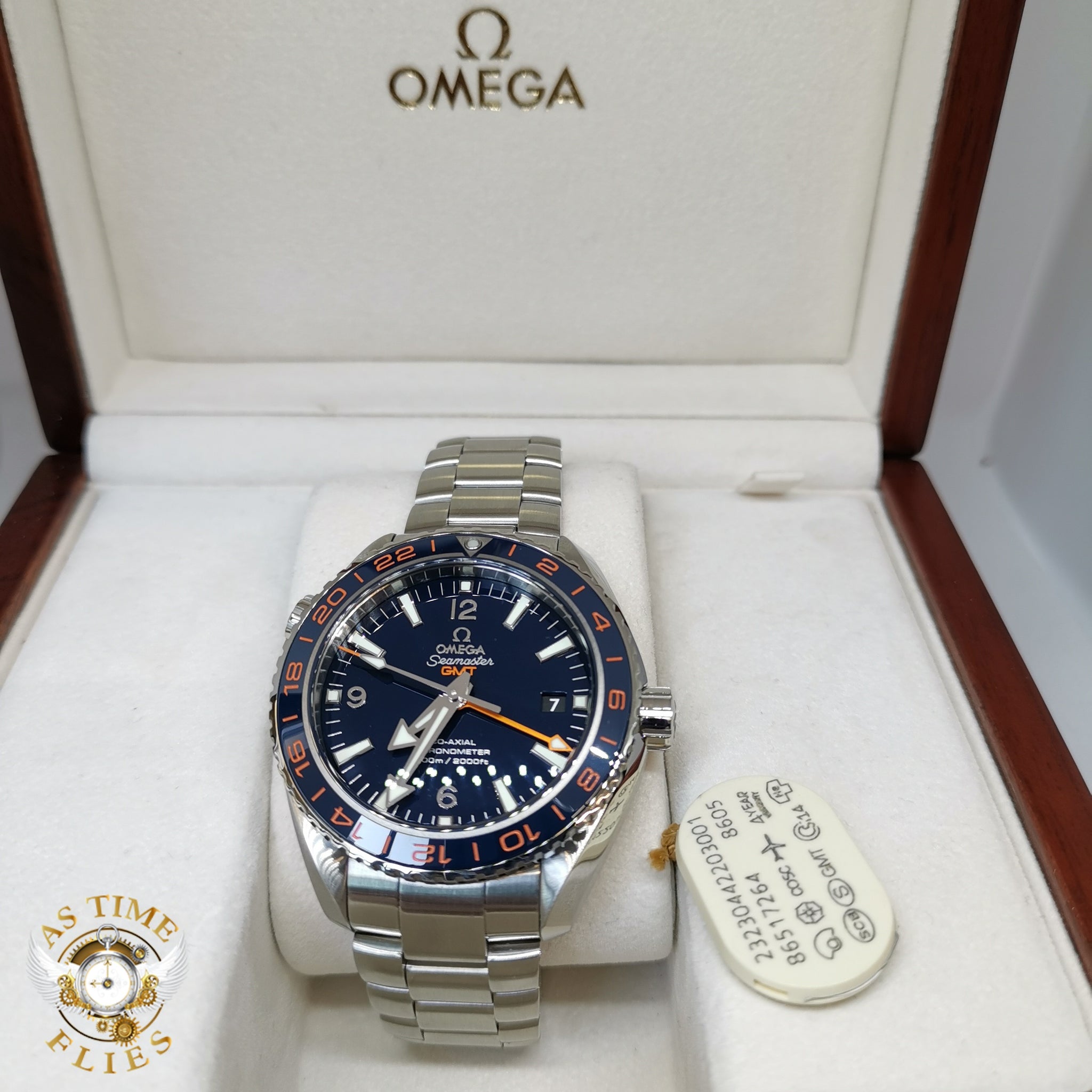 Omega Planet Ocean GMT "Good Planet" Ref. 232.30.44.22.03.001 BNIB box/papers/stickered