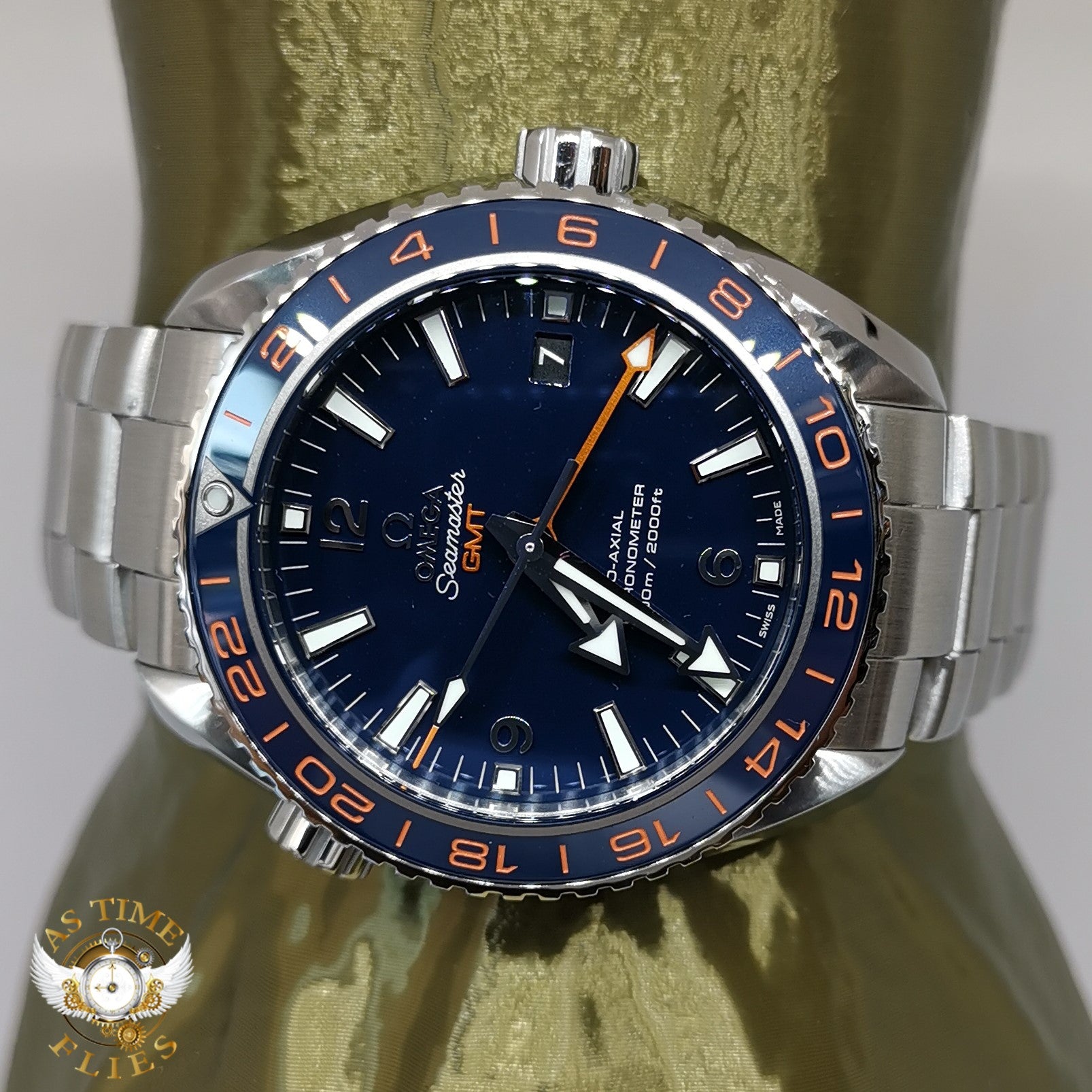 Omega Planet Ocean GMT "Good Planet" Ref. 232.30.44.22.03.001 BNIB box/papers/stickered