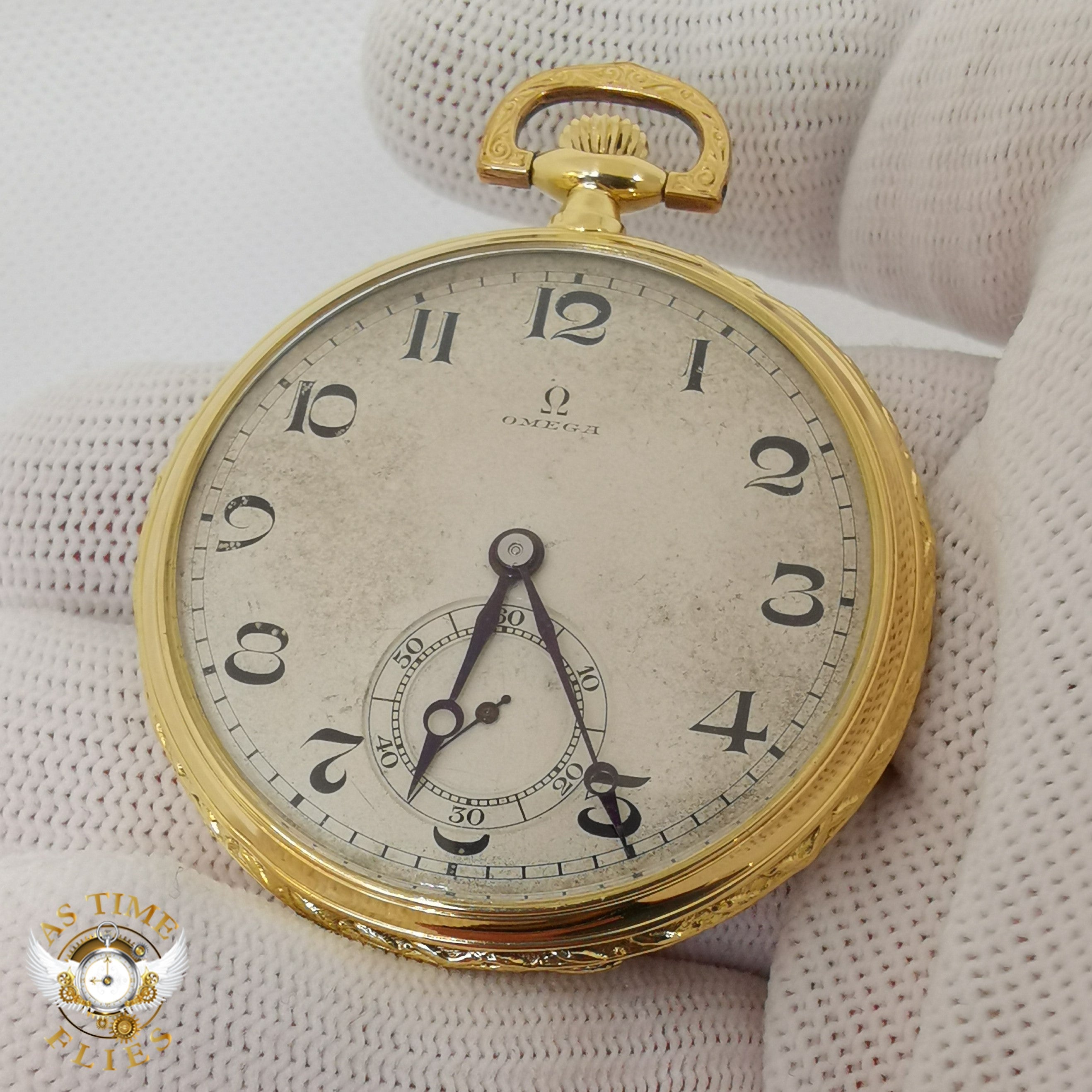 Omega solid 14k Pocket Watch circa. 1925