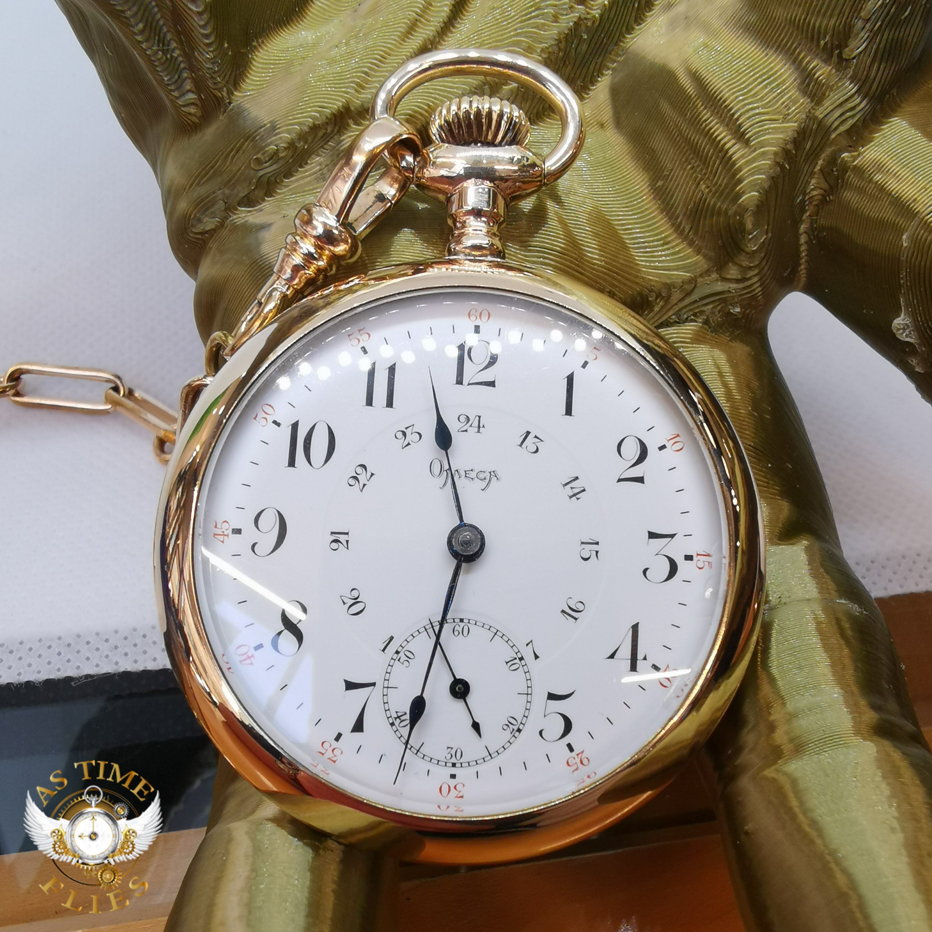 Omega Pocket Watch 14k Gold Filled Circa 1915